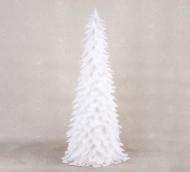 MagicHome Dekorácia Vianoce, Stromček z páperia, biely, 24x60 cm - cena, porovnanie