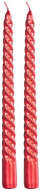 MagicHome Sviečka Vianoce, 25cm 2ks červená, špirálová