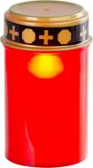 MagicHome Kahanec TG-10, s LED sviečkou, na hrob, červený, 12cm