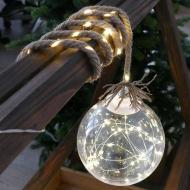 MagicHome Reťaz Vianoce Balldeco, žiarovky, lano, 50 mLED teplá biela, 3xAA, IP20, interiér, L-0,50 - cena, porovnanie