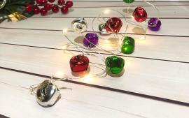 MagicHome Reťaz Vianoce Bell, 20 LED biela, so zvončekom, 2xAA