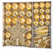 MagicHome Gule  Vianoce, sada, 50ks 4-5cm zlaté, hviezda, girlanda, šiška - cena, porovnanie