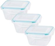 MagicHome Dóza Lunchbox, štvorcová, Clip, sada 3 ks, 0,6 lit. - cena, porovnanie