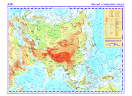 Asie Obecně zeměpisná mapa