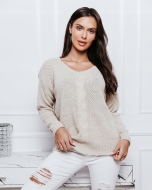 Fashionweek Luxusný sveter dámsky s výstrihom do V NB6482 - cena, porovnanie