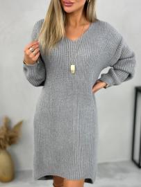 Fashionweek Pohodlné svetrové šaty pletené It-tisti