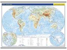 Svět - školní nástěnná fyzická mapa