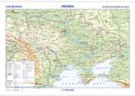 Ukrajina oboustranná nástěnná obecně zeměpisná mapa - cena, porovnanie