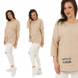 Fashionweek Oversized štýlová tunika, mikina DREAM MF579