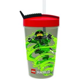 Lego Ninjago Classic pohár so slamkou - červená