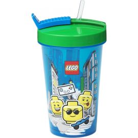 Lego ICONIC Boy pohár so slamkou - modrá/zelená