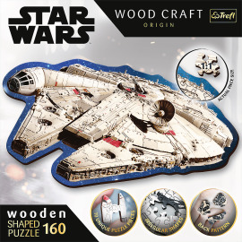 Trefl Drevené puzzle 160 dielikov - Millennium Falcon