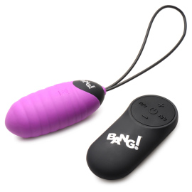 Bang! Ribbed Egg 28X Silicone with Remote