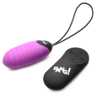 Bang! Ribbed Egg 28X Silicone with Remote - cena, porovnanie