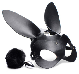 Tailz Bunny Tail Anal Plug and Mask Set