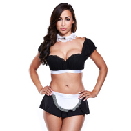 Baci Lingerie Maid Black Ruffle with White Under Bust - cena, porovnanie