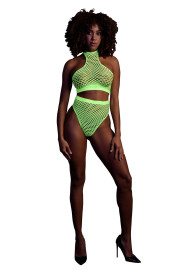 Ouch! Glow in the Dark Turtle Neck and High Waist Slip