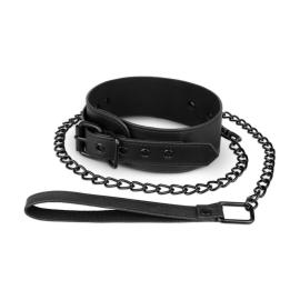 Bedroom Fantasies Faux Leather Collar & Chain