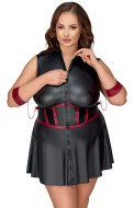 Cottelli Bondage Matte Look Mini Dress with Cuffs & Eye Mask - cena, porovnanie