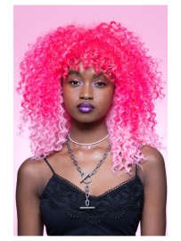 Fever Manic Panic Pink Passion Ombre Curl Girl Wig