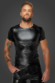 Noir Handmade H070 Wetlook T-Shirt with Snake Wetlook Sleeves