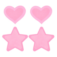Peekaboos Premium Pasties Hot Pink Glow In The Dark Hearts and Stars - cena, porovnanie