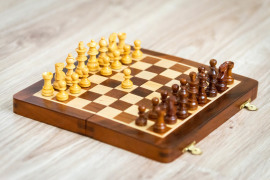 Magnetické drevené šachy LUX veľké