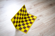 Skladacia šachovnica žlto-hnedá obojstranná - cena, porovnanie