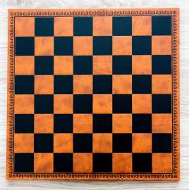 Kožená šachovnica hnedo-čierna