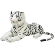 vidaXL Hračka plyšový tiger, biely, XXL - cena, porovnanie