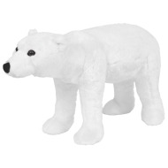 vidaXL Stojaci plyšový hračkársky polárny medveď, biely XXL - cena, porovnanie