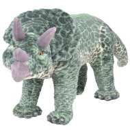 vidaXL Stojaci plyšový hračkársky dinosaurus triceratops, zelený XXL - cena, porovnanie