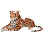 vidaXL Hračka plyšový leopard, hnedý, XXL - cena, porovnanie