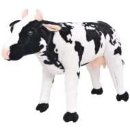 vidaXL Stojaca plyšová hračkárska kravička, čierno biela XXL - cena, porovnanie