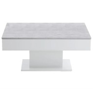 FMD Konferenčný stolík betónovo-sivý a biely - cena, porovnanie