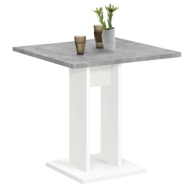 FMD Jedálenský stolík 70 cm betónovo-sivý a biely