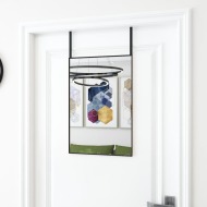 vidaXL Zrkadlo na dvere čierne 40x60 cm sklo a hliník - cena, porovnanie