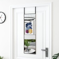 vidaXL Zrkadlo na dvere čierne 30x100 cm sklo a hliník - cena, porovnanie