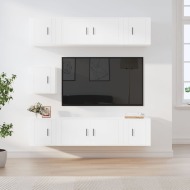 vidaXL 7-dielna súprava TV skriniek biela spracované drevo - cena, porovnanie
