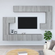 vidaXL Nástenná TV skrinka sivá dub sonoma spracované drevo - cena, porovnanie