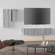 vidaXL 4-dielna súprava TV skriniek sivá sonoma spracované drevo - cena, porovnanie