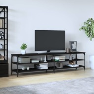 vidaXL TV skrinka čierna 200x30x50 cm kompozitné drevo a kov - cena, porovnanie