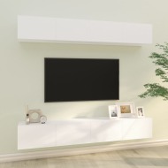 vidaXL Nástenné TV skrinky 4 ks biele 100x30x30 cm - cena, porovnanie