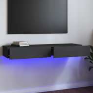 vidaXL TV skrinka s LED svetlami sivá 120x35x15,5 cm - cena, porovnanie