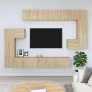 vidaXL Nástenná TV skrinka dub sonoma spracované drevo - cena, porovnanie