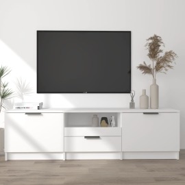 vidaXL TV stolík biely 140x35x40 cm spracované drevo