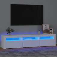 vidaXL TV skrinka s LED svetlami biely 180x35x40 cm - cena, porovnanie