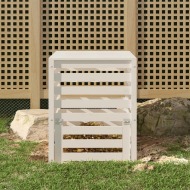 vidaXL Kompostér biely 63,5x63,5x77,5 cm masívne borovicové drevo - cena, porovnanie