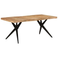 vidaXL Jedálenský stôl čierny 180x90x77 cm masívne akáciové drevo - cena, porovnanie