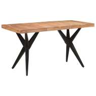 vidaXL Jedálenský stôl čierny 140x70x76 cm masívne akáciové drevo - cena, porovnanie